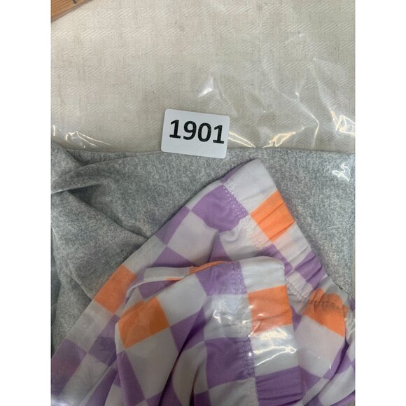 Joyspun Womens Size L (12-14) Light Grey/Colorful Sleepwear Set Tank and Shorts - Picture 11 of 11